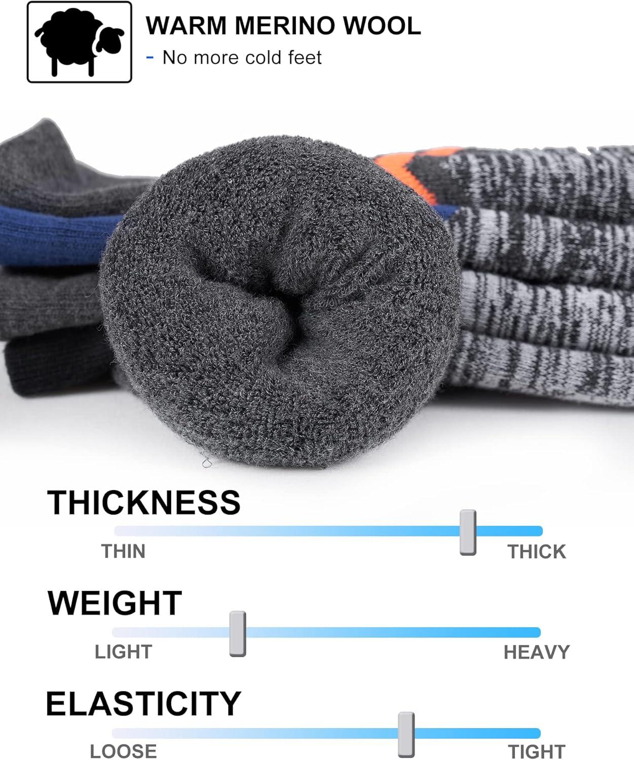 imageFITRELL 23 Pack Merino Wool Ski Socks for Snowboarding Full Cushioned Winter Thermal Kneehigh Warm Socks for Men and WomenBlackgrey