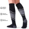 imageFITRELL 23 Pack Merino Wool Ski Socks for Snowboarding Full Cushioned Winter Thermal Kneehigh Warm Socks for Men and WomenBlack