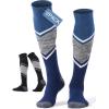 imageFITRELL 23 Pack Merino Wool Ski Socks for Snowboarding Full Cushioned Winter Thermal Kneehigh Warm Socks for Men and WomenBlackblue