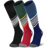imageFITRELL 23 Pack Merino Wool Ski Socks for Snowboarding Full Cushioned Winter Thermal Kneehigh Warm Socks for Men and WomenBlackbluechristmas Match