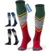 imageFITRELL 23 Pack Merino Wool Ski Socks for Snowboarding Full Cushioned Winter Thermal Kneehigh Warm Socks for Men and WomenBlackbluechristmas Match