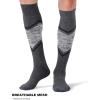 imageFITRELL 23 Pack Merino Wool Ski Socks for Snowboarding Full Cushioned Winter Thermal Kneehigh Warm Socks for Men and WomenBlackgrey