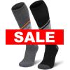 imageFITRELL 23 Pack Merino Wool Ski Socks for Snowboarding Full Cushioned Winter Thermal Kneehigh Warm Socks for Men and WomenBlackorange