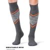imageFITRELL 23 Pack Merino Wool Ski Socks for Snowboarding Full Cushioned Winter Thermal Kneehigh Warm Socks for Men and WomenBlackorange