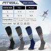 imageFITRELL 23 Pack Merino Wool Ski Socks for Snowboarding Full Cushioned Winter Thermal Kneehigh Warm Socks for Men and WomenBlackorangeblue