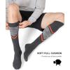 imageFITRELL 23 Pack Merino Wool Ski Socks for Snowboarding Full Cushioned Winter Thermal Kneehigh Warm Socks for Men and WomenBlackorangeblue