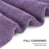 imageFITRELL 23 Pack Merino Wool Ski Socks for Snowboarding Full Cushioned Winter Thermal Kneehigh Warm Socks for Men and WomenPurplegrey