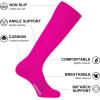 imageFITRELL 23 Pack Soccer Socks Baseball Softball For Youth Kids Boys Girls OverTheCalf Football Socks for Adult Men WomenHot Pink2