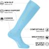 imageFITRELL 23 Pack Soccer Socks Baseball Softball For Youth Kids Boys Girls OverTheCalf Football Socks for Adult Men WomenLight Blue2