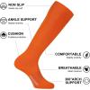 imageFITRELL 23 Pack Soccer Socks Baseball Softball For Youth Kids Boys Girls OverTheCalf Football Socks for Adult Men WomenOrange2