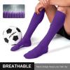 imageFITRELL 23 Pack Soccer Socks Baseball Softball For Youth Kids Boys Girls OverTheCalf Football Socks for Adult Men WomenPurple2