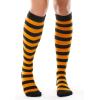 imageFITRELL Womens Knee High Socks Outdoor Sport Athletic Socks Casual Stripe Tube Socks 14 Pack1 Pack Black Orange Stripes