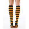 imageFITRELL Womens Knee High Socks Outdoor Sport Athletic Socks Casual Stripe Tube Socks 14 Pack1 Pack Black Orange Stripes