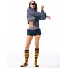 imageFITRELL Womens Knee High Socks Outdoor Sport Athletic Socks Casual Stripe Tube Socks 14 Pack1 Pack Black Orange Stripes