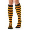 imageFITRELL Womens Knee High Socks Outdoor Sport Athletic Socks Casual Stripe Tube Socks 14 Pack1 Pack Black Orange Stripes