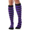 imageFITRELL Womens Knee High Socks Outdoor Sport Athletic Socks Casual Stripe Tube Socks 14 Pack1 Pack Black Purple Stripes