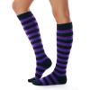 imageFITRELL Womens Knee High Socks Outdoor Sport Athletic Socks Casual Stripe Tube Socks 14 Pack1 Pack Black Purple Stripes