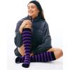 imageFITRELL Womens Knee High Socks Outdoor Sport Athletic Socks Casual Stripe Tube Socks 14 Pack1 Pack Black Purple Stripes