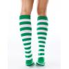 imageFITRELL Womens Knee High Socks Outdoor Sport Athletic Socks Casual Stripe Tube Socks 14 Pack1 Pack Green White Stripes