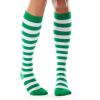 imageFITRELL Womens Knee High Socks Outdoor Sport Athletic Socks Casual Stripe Tube Socks 14 Pack1 Pack Green White Stripes