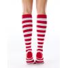 imageFITRELL Womens Knee High Socks Outdoor Sport Athletic Socks Casual Stripe Tube Socks 14 Pack1 Pack Red White Stripes