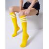 imageFITRELL Womens Knee High Socks Outdoor Sport Athletic Socks Casual Stripe Tube Socks 14 Pack1 Pack Yellow White