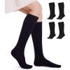 imageFITRELL Womens Knee High Socks Outdoor Sport Athletic Socks Casual Stripe Tube Socks 14 PackBlack
