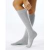 imageFITRELL Womens Knee High Socks Outdoor Sport Athletic Socks Casual Stripe Tube Socks 14 PackBlacknavydark Greylight Grey