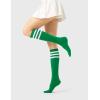 imageFITRELL Womens Knee High Socks Outdoor Sport Athletic Socks Casual Stripe Tube Socks 14 PackGreen
