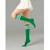 imageFITRELL Womens Knee High Socks Outdoor Sport Athletic Socks Casual Stripe Tube Socks 14 PackGreen