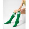 imageFITRELL Womens Knee High Socks Outdoor Sport Athletic Socks Casual Stripe Tube Socks 14 PackGreen
