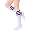 imageFITRELL Womens Knee High Socks Outdoor Sport Athletic Socks Casual Stripe Tube Socks 14 PackMulticolor