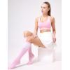 imageFITRELL Womens Knee High Socks Outdoor Sport Athletic Socks Casual Stripe Tube Socks 14 PackPink