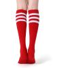 imageFITRELL Womens Knee High Socks Outdoor Sport Athletic Socks Casual Stripe Tube Socks 14 PackRedwhite