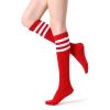 imageFITRELL Womens Knee High Socks Outdoor Sport Athletic Socks Casual Stripe Tube Socks 14 PackRedwhite