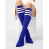 imageFITRELL Womens Knee High Socks Outdoor Sport Athletic Socks Casual Stripe Tube Socks 14 PackRoyal Blue