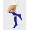 imageFITRELL Womens Knee High Socks Outdoor Sport Athletic Socks Casual Stripe Tube Socks 14 PackRoyal Blue