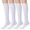 imageFITRELL Womens Knee High Socks Outdoor Sport Athletic Socks Casual Stripe Tube Socks 14 PackWhite