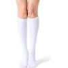 imageFITRELL Womens Knee High Socks Outdoor Sport Athletic Socks Casual Stripe Tube Socks 14 PackWhite