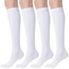 imageFITRELL Womens Knee High Socks Outdoor Sport Athletic Socks Casual Stripe Tube Socks 14 PackWhite