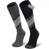 imageFITRELL 23 Pack Merino Wool Ski Socks for Snowboarding Full Cushioned Winter Thermal Kneehigh Warm Socks for Men and WomenBlackgrey