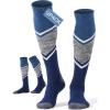 imageFITRELL 23 Pack Merino Wool Ski Socks for Snowboarding Full Cushioned Winter Thermal Kneehigh Warm Socks for Men and WomenBlue