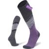 imageFITRELL 23 Pack Merino Wool Ski Socks for Snowboarding Full Cushioned Winter Thermal Kneehigh Warm Socks for Men and WomenPurplegrey