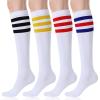 imageFITRELL Womens Knee High Socks Outdoor Sport Athletic Socks Casual Stripe Tube Socks 14 PackMulticolor