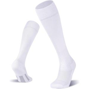 imageFITRELL 23 Pack Soccer Socks Baseball Softball For Youth Kids Boys Girls OverTheCalf Football Socks for Adult Men WomenWhite2