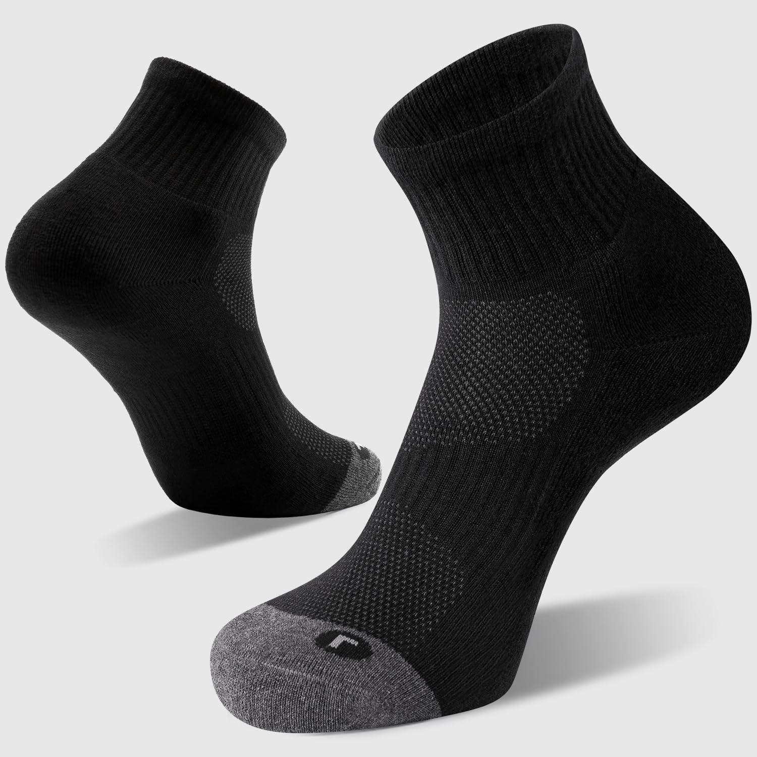 imageFITRELL 6 Pack Mens Athletic Ankle Socks Cushioned Sports Running Socks 799121215Blue Mixed