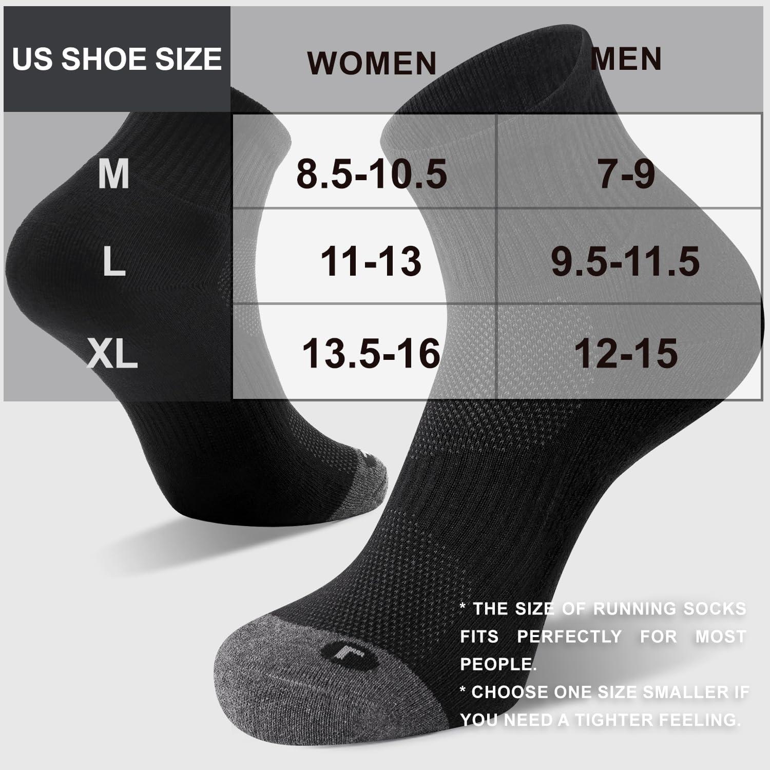 imageFITRELL 6 Pack Mens Athletic Ankle Socks Cushioned Sports Running Socks 799121215Blue Mixed