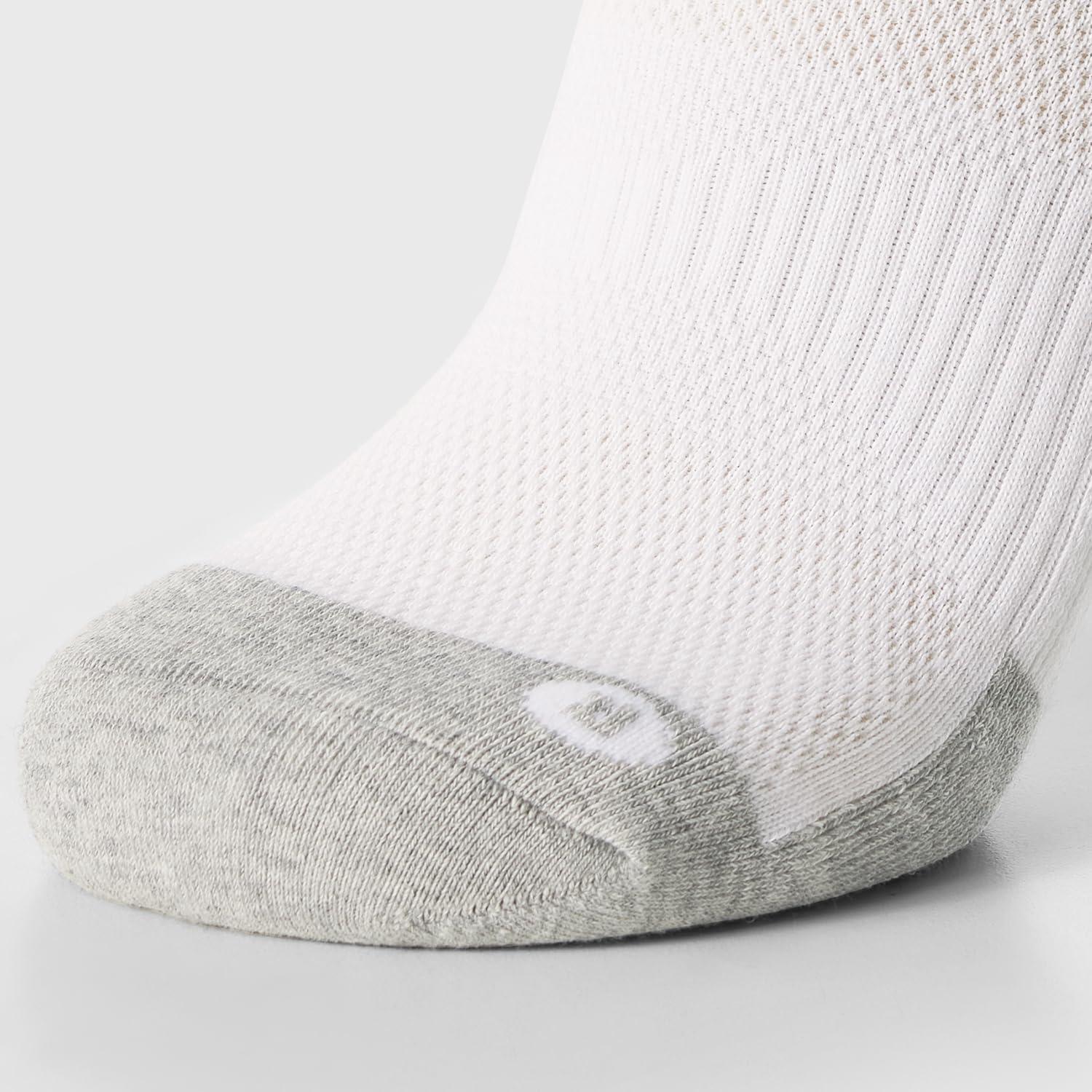 imageFITRELL 6 Pack Mens Athletic Ankle Socks Cushioned Sports Running Socks 799121215WhiteGrey