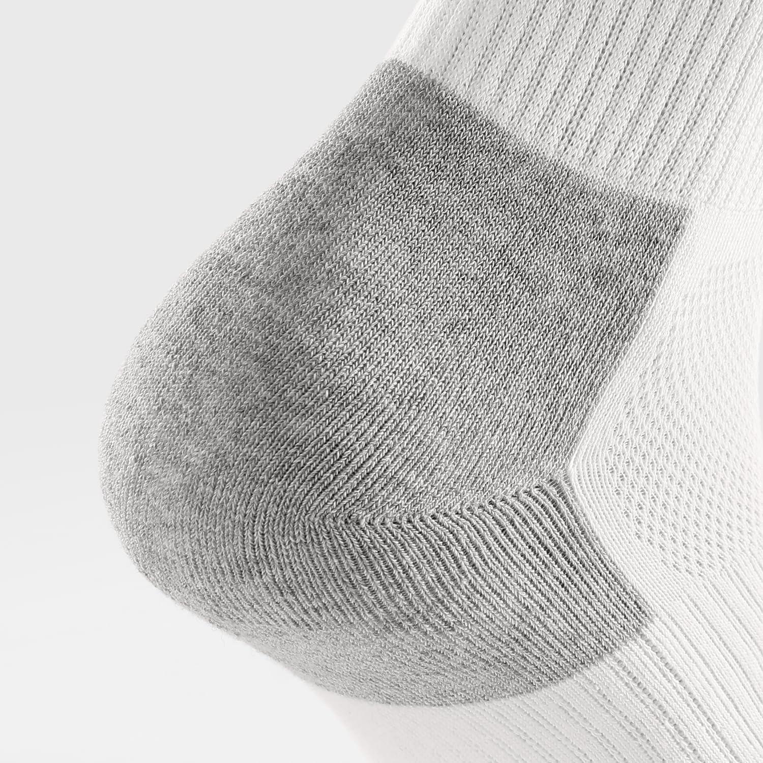 imageFITRELL 6 Pack Mens Athletic Ankle Socks Cushioned Sports Running Socks 799121215WhiteGrey