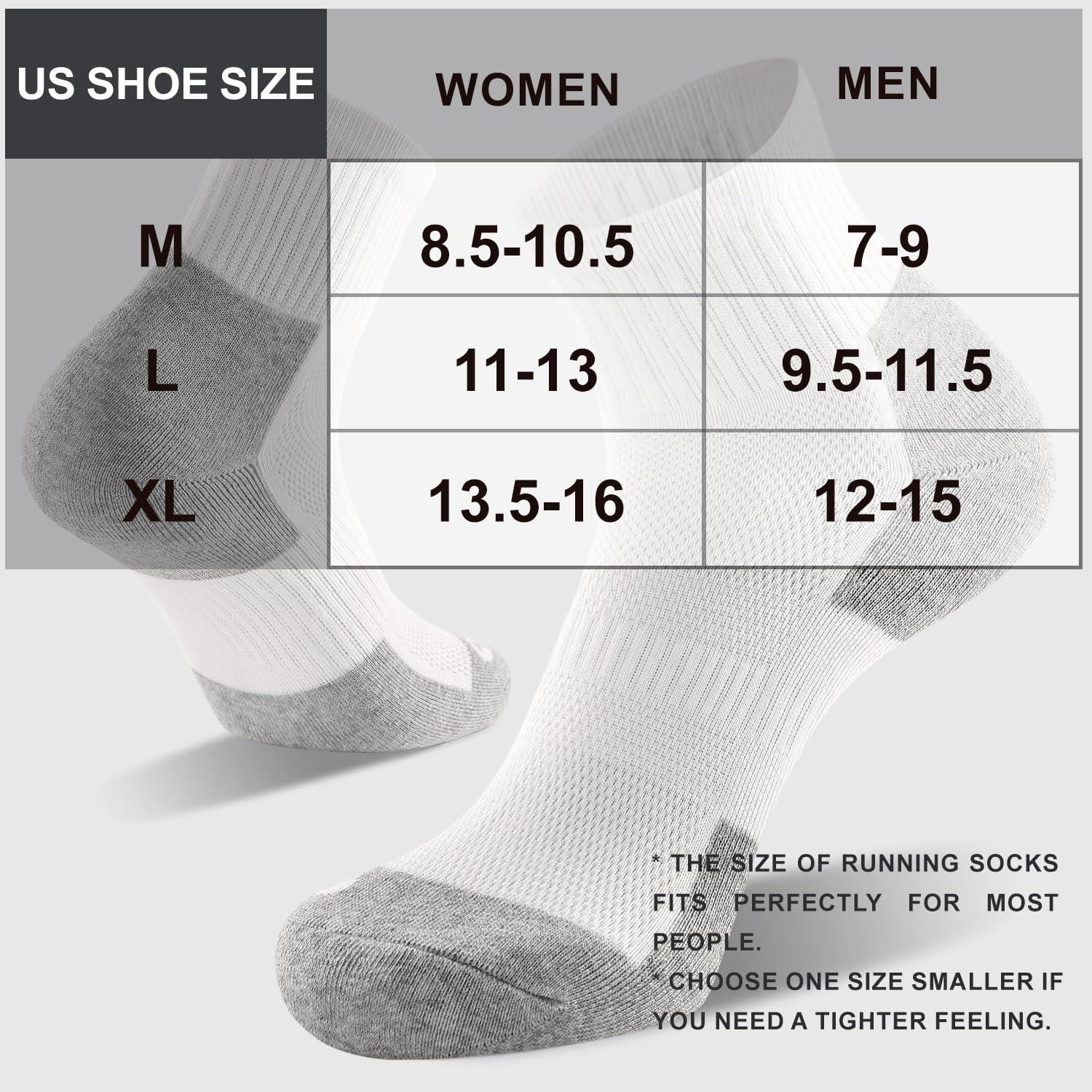 imageFITRELL 6 Pack Mens Athletic Ankle Socks Cushioned Sports Running Socks 799121215WhiteGrey